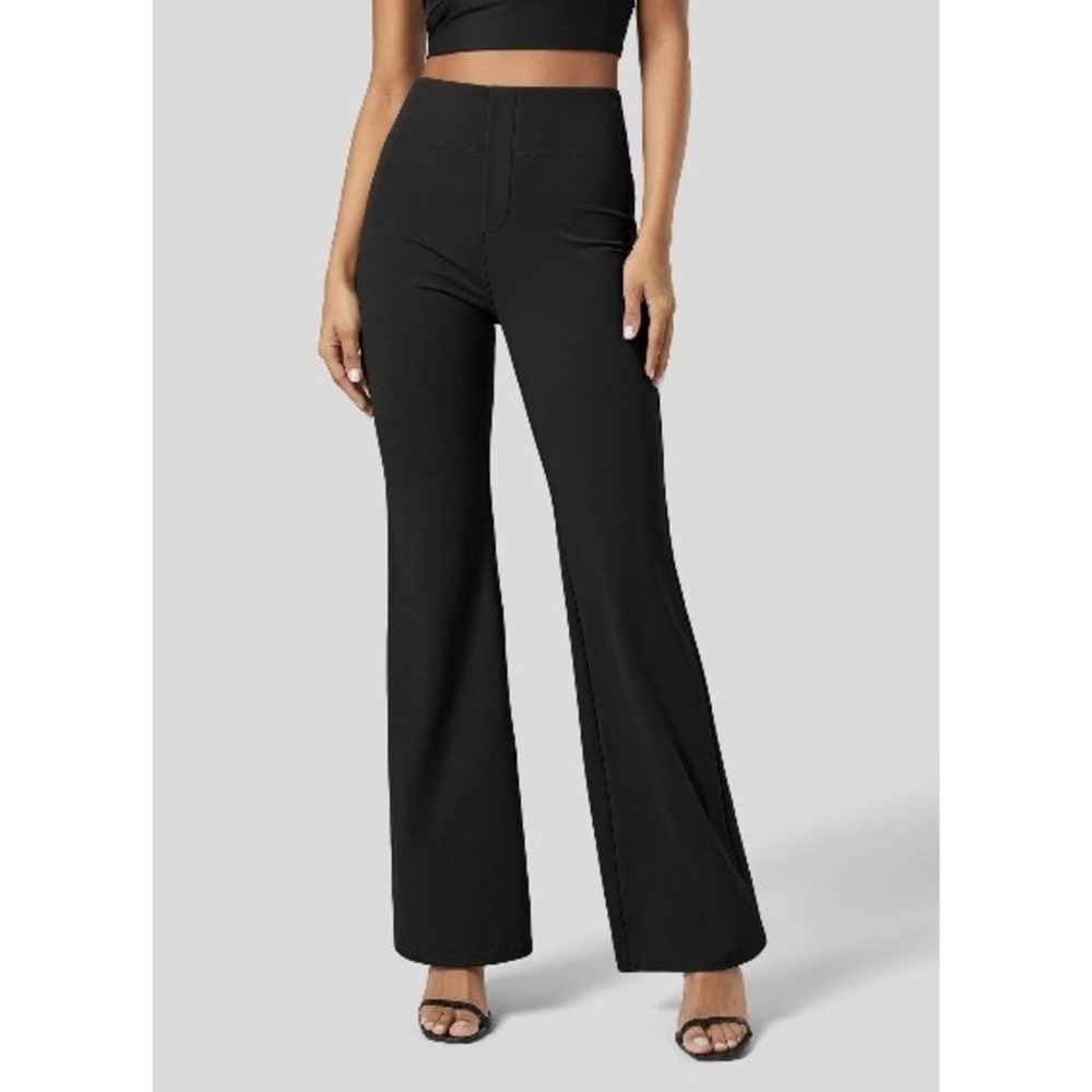 Halara Black High Waisted Flare Bootcut Yoga Pants Women Regular Size M 02728013